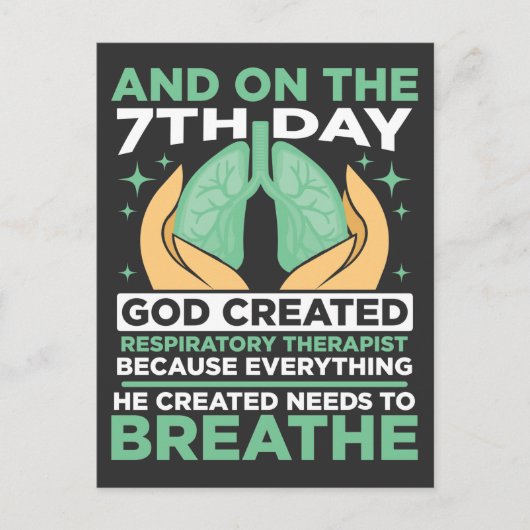 Carte Postale Thérapeute respiratoire Praticien de soins de sant (Devant)