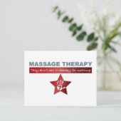 Carte Postale Thérapie de massage en rouge rubis (Debout devant)