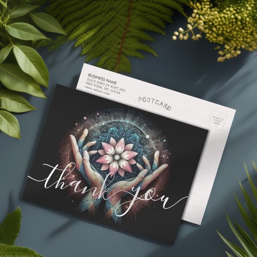 Carte Postale Thérapie de Massage Mains de Guérison Énergie Spa