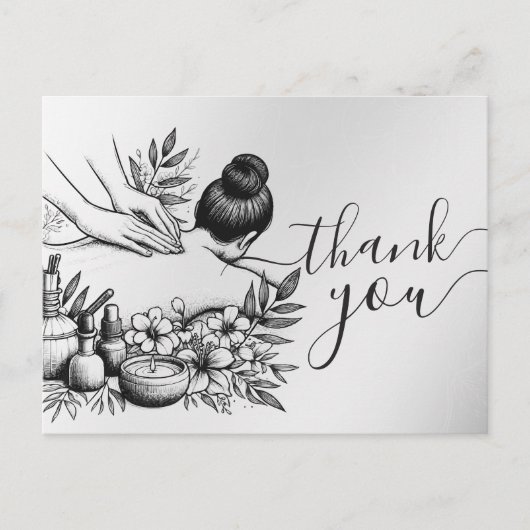 Carte Postale Thérapie de Massage Mains de Guérison Énergie Spa  (Devant)