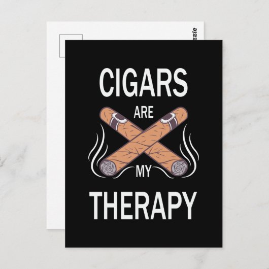 Carte Postale Thérapie vintage au cigare (Devant / Derrière)