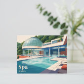 Carte Postale Thermes de Spa Belgique (Debout devant)