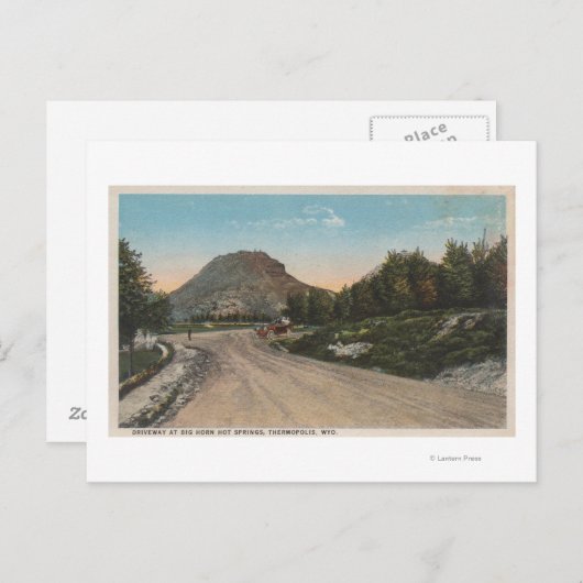 Carte Postale Thermopolis, WY - Vue de l'autoroute Big Horn (Devant / Derrière)