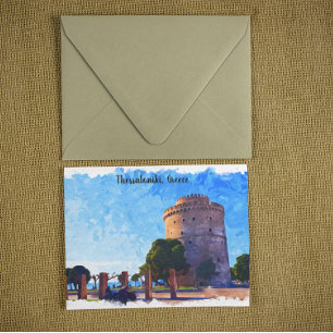 Carte Postale Thessalonique Grèce Aquarelle