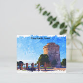 Carte Postale Thessalonique Grèce Aquarelle (Debout devant)