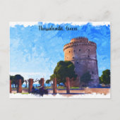 Carte Postale Thessalonique Grèce Aquarelle (Devant)