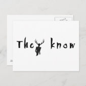 Carte Postale they know... postcard (Devant / Derrière)