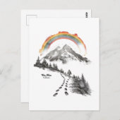 Carte Postale They/Them Trailblazer – LGBTQ Pride Camping Art, (Devant / Derrière)