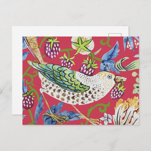 Carte Postale Thief fraise William Morris (Devant / Derrière)