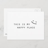 Carte Postale thiis my happy place moy design (Devant / Derrière)