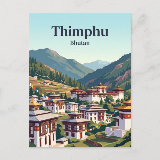 Carte Postale Thimphou, Bhoutan (Devant)