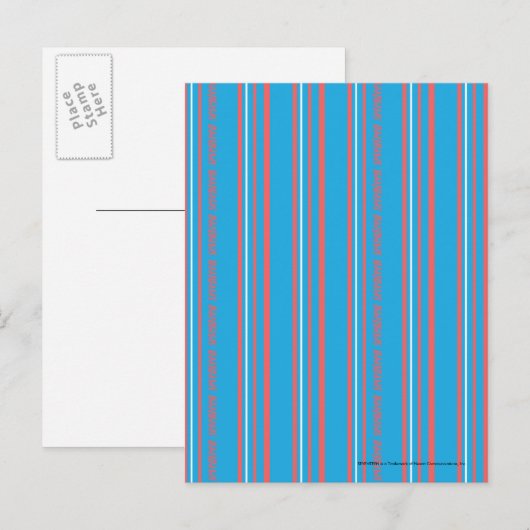 Carte Postale Thin Stripes Aqua (Devant / Derrière)