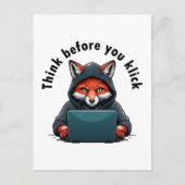 Carte Postale Think before you click - Cyber Security (Devant)