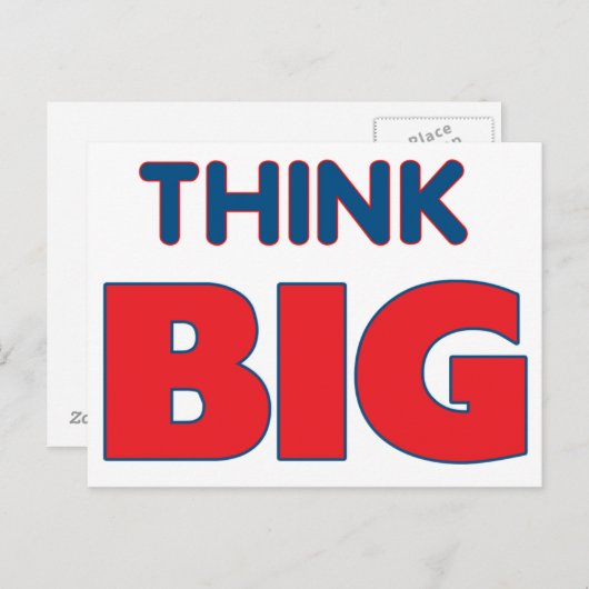 Carte Postale Think Big Postcard (Devant / Derrière)