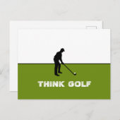 Carte Postale Think Golf, Pro Golf (Devant / Derrière)