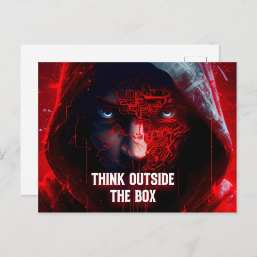 Carte Postale think outside the box (Devant / Derrière)