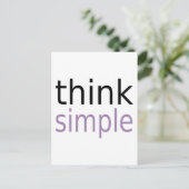 Carte Postale Think Simple (édition violette) (Debout devant)