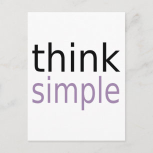 Carte Postale Think Simple (édition violette)