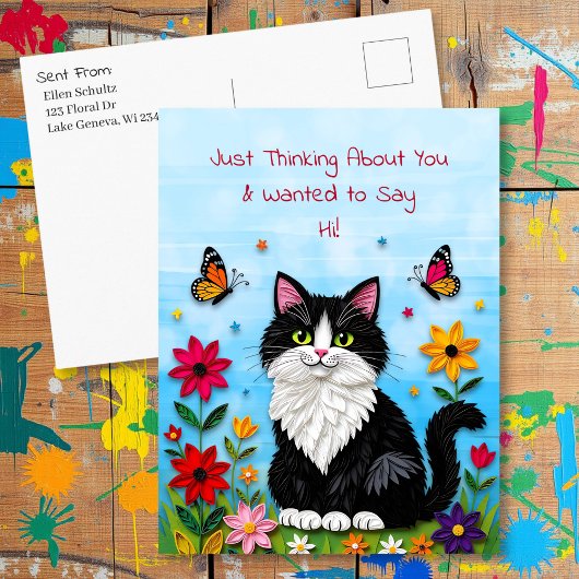 Carte Postale Thinking About You | Saying Hi Personalized