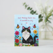 Carte Postale Thinking About You | Saying Hi Personalized (Debout devant)