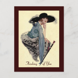 Carte Postale Thinking of You Twenties Glamour Postcard
