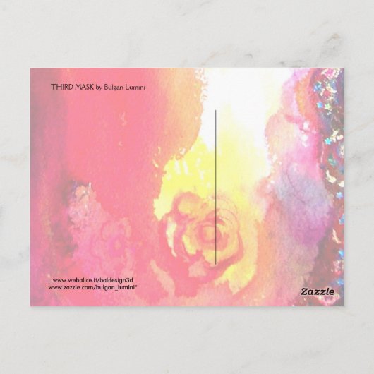 Carte Postale THIRD MASK / mascarade de Venise (Dos)