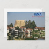 Carte postale - Thiruvananthapuram - Inde (Devant / Derrière)