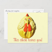 Carte Postale This Chick Lots You phrase modèle (Devant / Derrière)