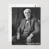 Carte Postale Thomas Alva Edison (Devant / Derrière)