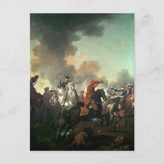 Carte Postale Thomas Brown à la bataille de Dettingen (Devant)
