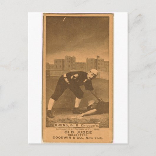 Carte Postale Thomas Burns, Chicago White Stockings (Devant)