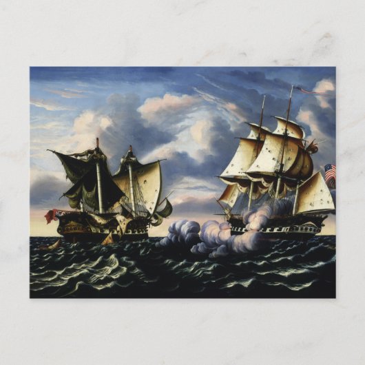 Carte Postale Thomas Chambers - Capture de la frégate H.B.M. (Devant)