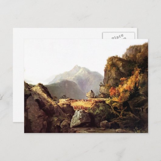Carte Postale Thomas Cole - Scène de "La Dernière des Mohicans" (Devant / Derrière)