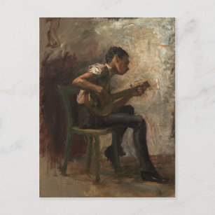 Carte Postale Thomas Eakins - The Banjo Player 1877 Postcard