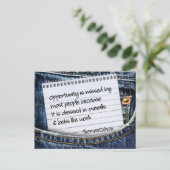 Carte Postale Thomas Edison Citation Inspirationnelle "Opportuni (Debout devant)