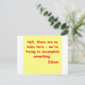 Carte Postale Thomas Edison cite (Debout devant)