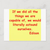 Carte Postale Thomas Edison cite (Devant)