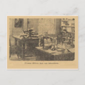 Carte Postale Thomas Edison dans son laboratoire (Devant)