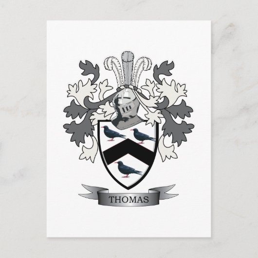 Carte Postale Thomas Family Crest (Devant)