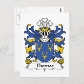 Carte Postale Thomas Family Crest (Devant / Derrière)