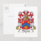 Carte Postale Thomas Family Crest (Devant / Derrière)