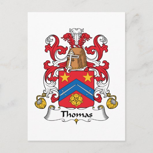 Carte Postale Thomas Family Crest (Devant)