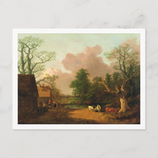Carte Postale Thomas Gainsborough | A Landscape with Figures, Fa (Devant)