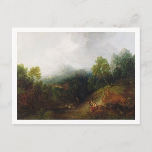 Carte Postale Thomas Gainsborough | A Mountain Valley with Rusti (Devant)