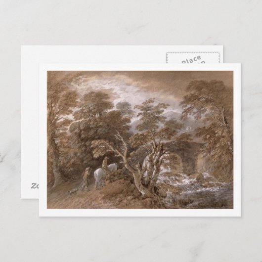 Carte Postale Thomas Gainsborough | A Woodland Pool with Rocks a (Devant / Derrière)