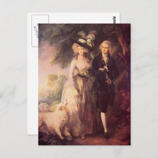 Carte Postale Thomas Gainsborough - M. et Mme William Hallett (Devant / Derrière)