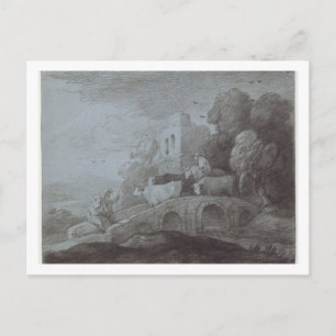 Carte Postale Thomas Gainsborough   Paysage boisé avec Herdsm