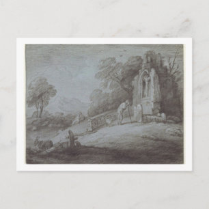Carte Postale Thomas Gainsborough Tchouryère avec figure Conte