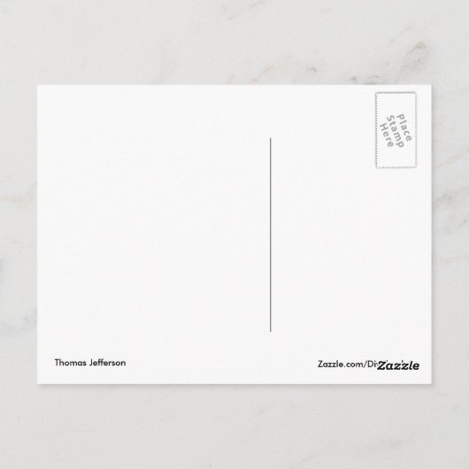 Carte Postale Thomas Jefferson (Dos)