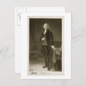 Carte Postale Thomas Jefferson, 3e président des États-Unis (Devant / Derrière)